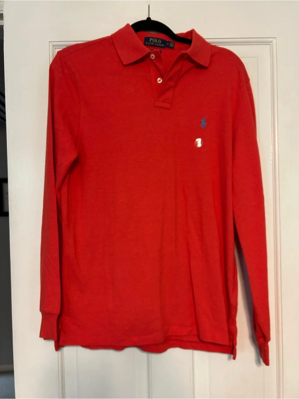 NWOT Polo by Ralph Lauren Long Sleeve Polo Shirt in Red with Blue Pony